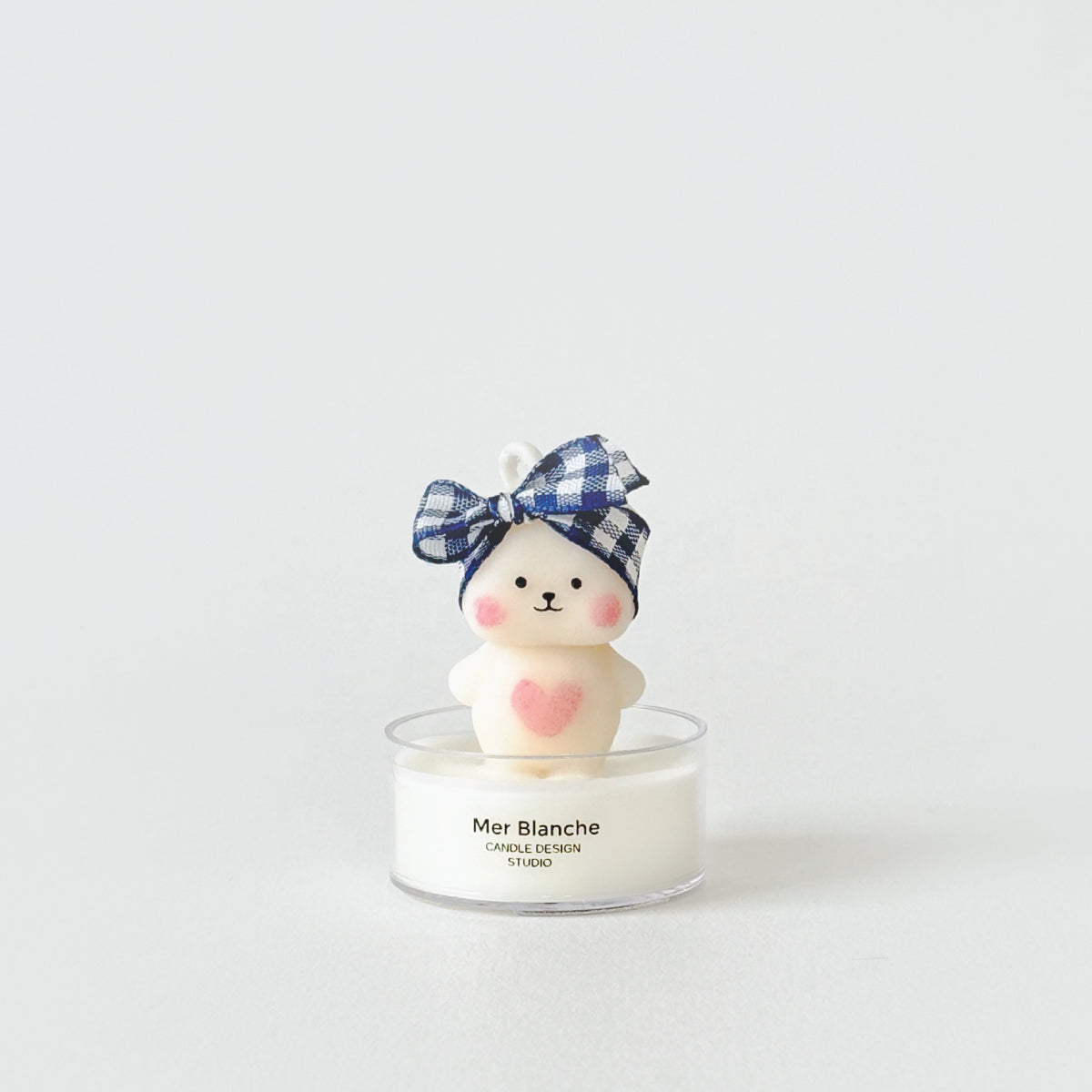 [Mini] Hairband Standing Bear - White/Navy Blue