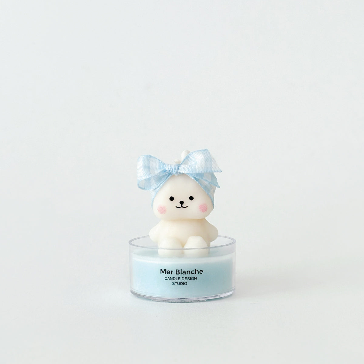[Mini] Hairband Sitting Bear - Baby Blue