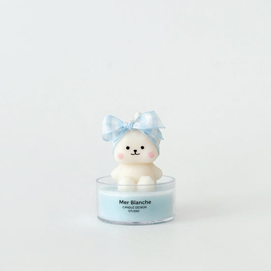 [Mini] Hairband Sitting Bear - Baby Blue