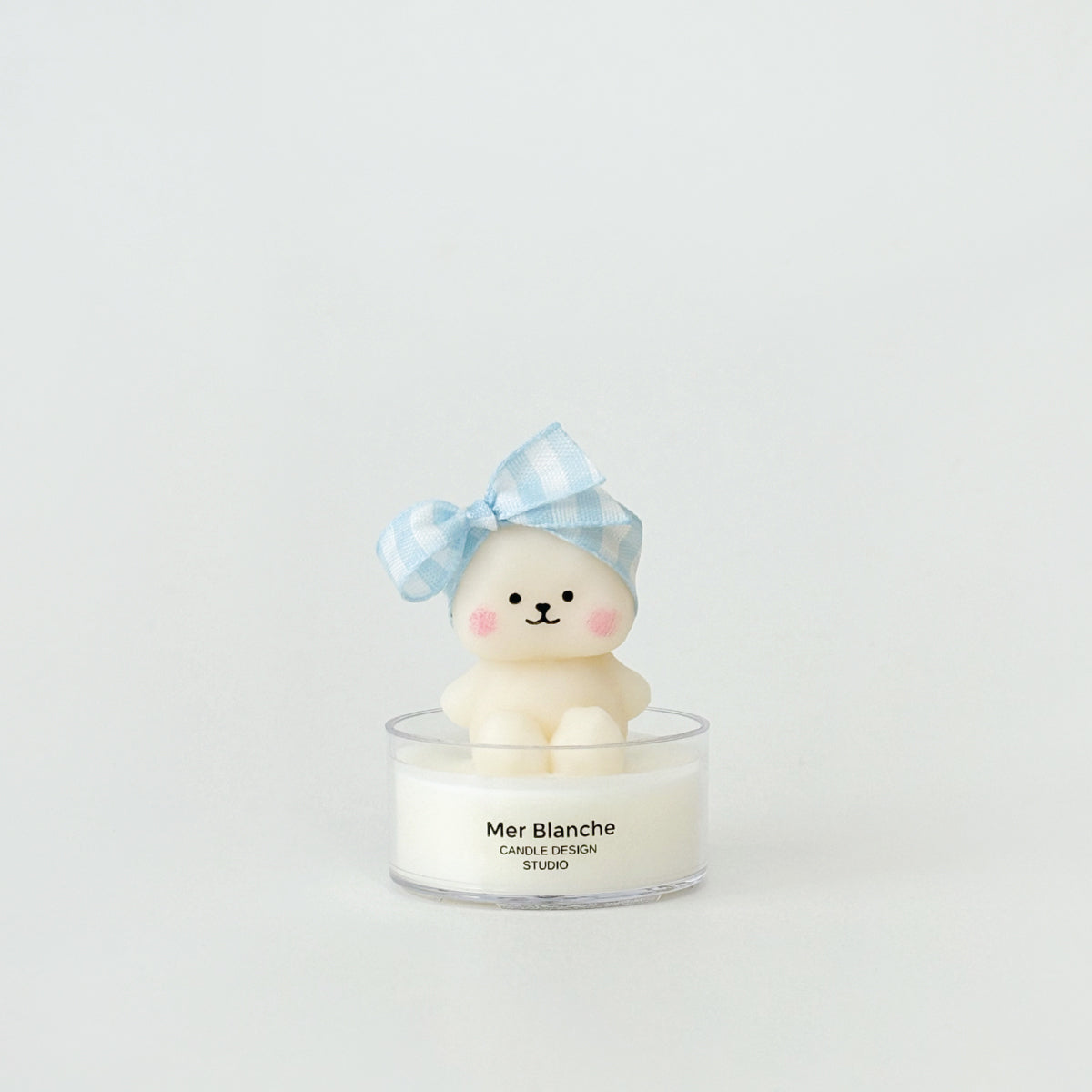 [Mini] Hairband Sitting Bear - Baby Blue