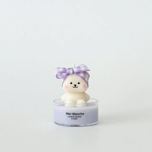 [Mini] Hairband Sitting Bear - Lavender