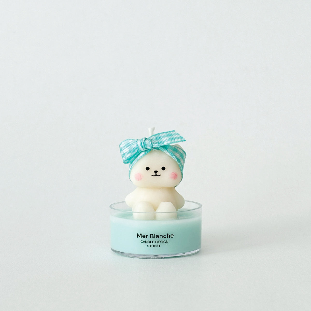 [Mini] Hairband Sitting Bear - Baby Blue