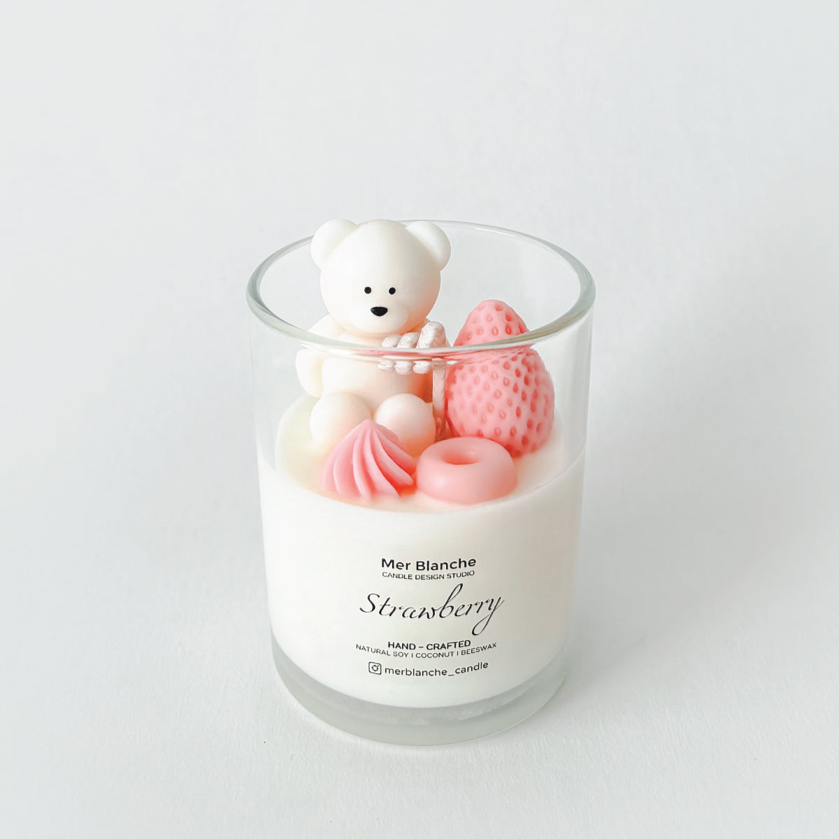 Strawberry Cute Bear - Baby Blue